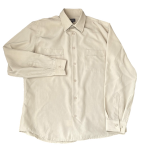 NWOT Mexx Mens Utility Casual Button Down Long Sleeved shirt Tan Size L